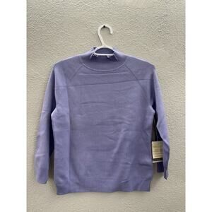 Doncaster Womens Sweater Medium Purple Pullover Mock Neck Long Sleeve NWTs